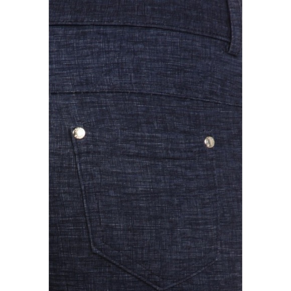 Women's 2 Tone Plaid Jersey Leggings Pants Pockets - Picture 5 of 6